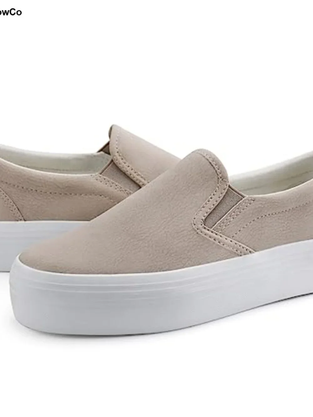 Women's Slip-On Platform Loafers Faux Leather Comfortable Casual Shoes